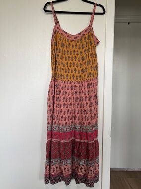 Knox Rose Boho Mixed Floral Print Dress with Pockets